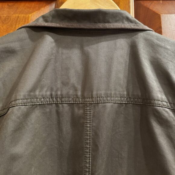 J. Crew Women’s Downtown Field Waxed Cotton Green Utility Jacket Small - Picture 10 of 16